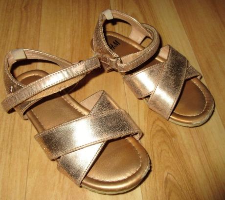 Sandále zlaté, h&m,26