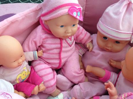 Vozik-aktivni choditko-kocarek panenkami,