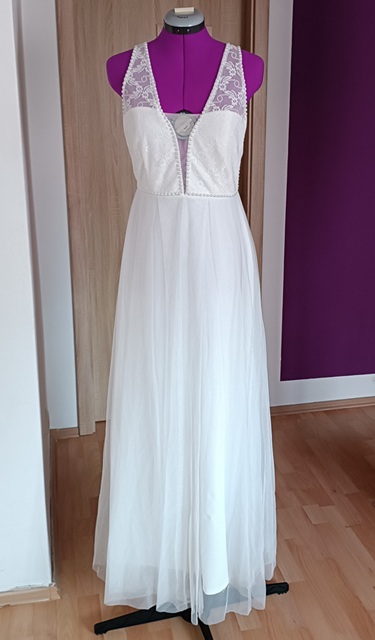 Romantické svatební šaty vel.36/38, 38
