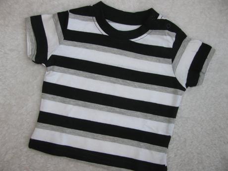 Pruhované bavlněné kojenecké tričko, primark,62