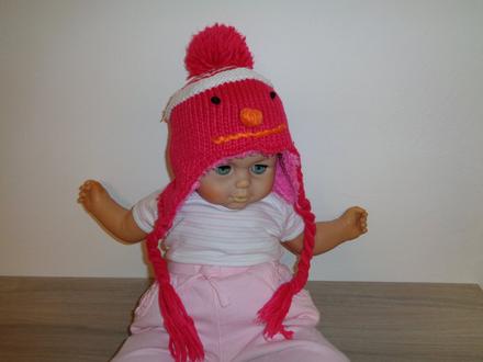 Vyteplená čepice s obličejem, wolf,98