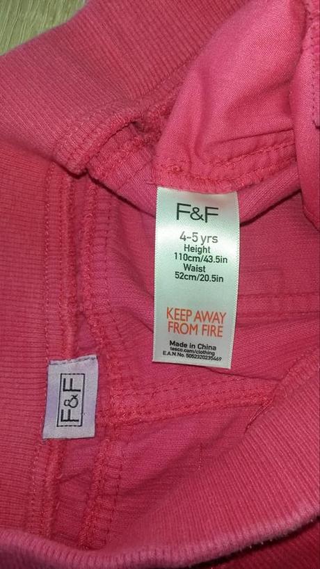 Růžové manšestráky ff vel. 110, f&f,110