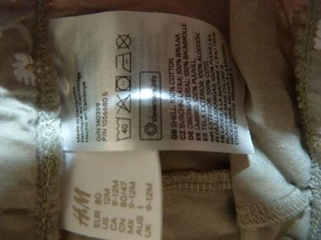 Hm bavlněné kraťase vel.80, h&m,80