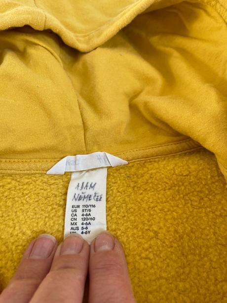 Mikina s kapuci, h&m,110