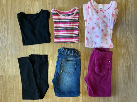 Dívčí jarní/podzim set - trika, kalhoty aj. - 12ks, 104