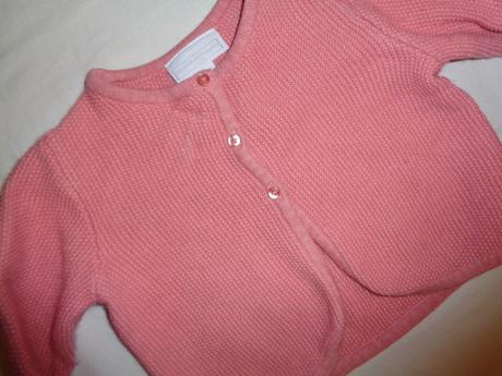 Krásný lososový svetr - hráškový vzor, rocha.little.rocha,92