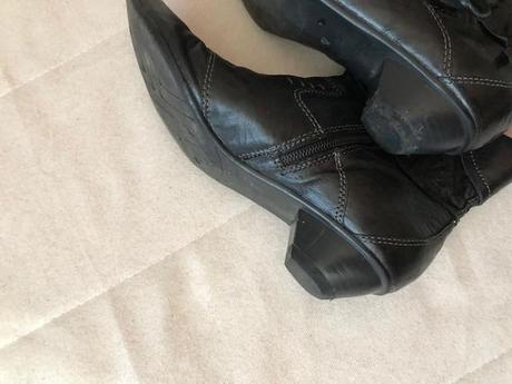 Cerne kozene polokozacky 37 tamaris, tamaris,37