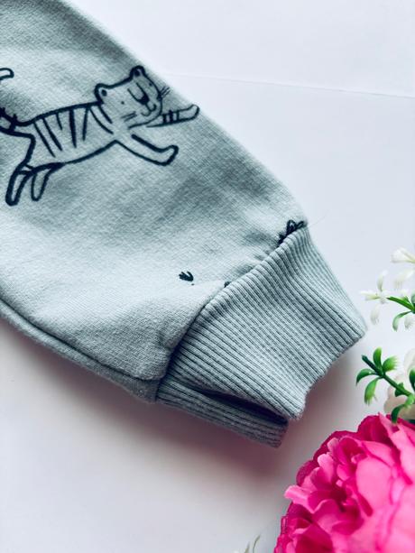 K1/ mikina se zvířátky - v.2/3 roky šedozelené bar, george,98