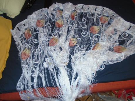 Provázková záclona tulipán,