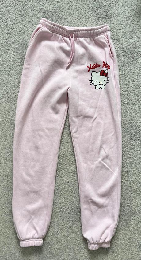 Růžové tepláky primark hello kitty, vel. 158, primark,158