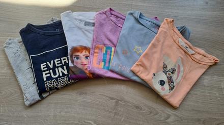 Dívčí trička s krátkým rukávem 6x 116/122, h&m,116