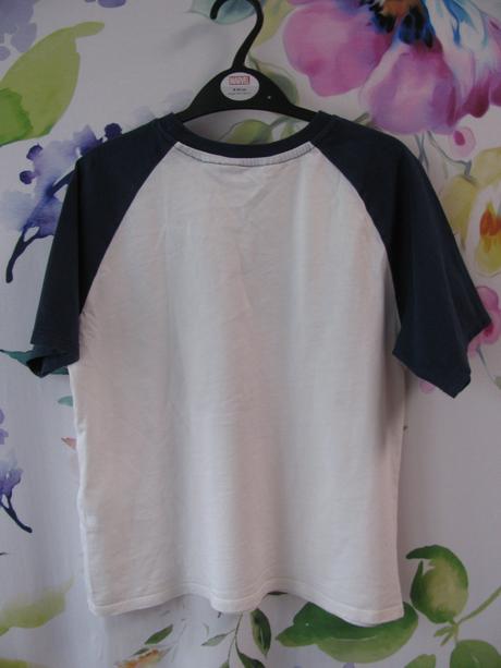 Bavlněné modro bílé tričko h&m, h&m,140