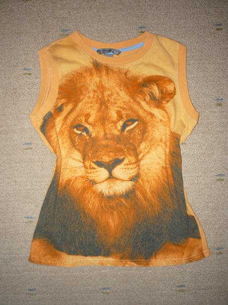 Tílko, nátělník s lvem vel 122 h&m, h&m,122