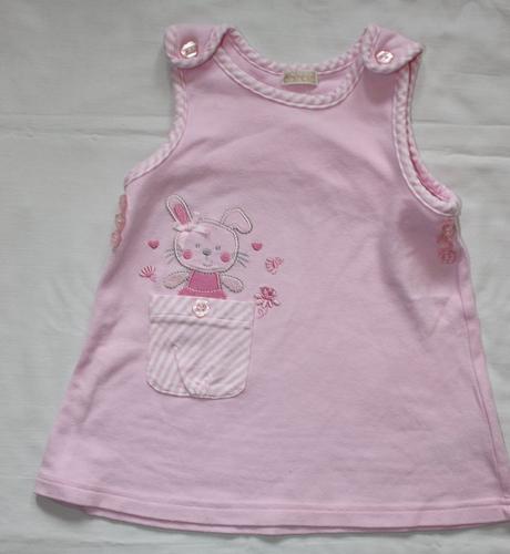 V230. bavlněné šaty s kapičkou 9-12 měs., bambini,80
