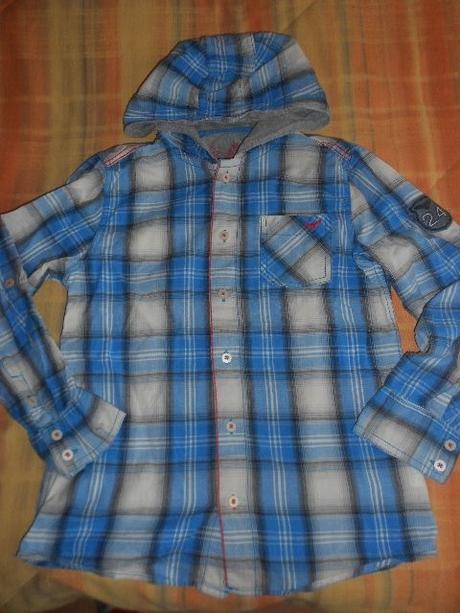 Košile s kapucí a rool-up rukávem chlapec, cherokee,140