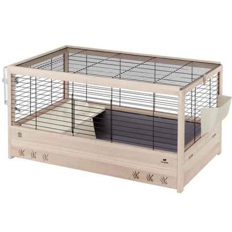 Dřevěná klec pro hlodavce s příslušenstvím,