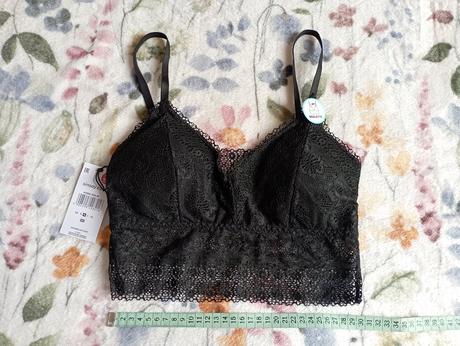 2x černá krajková braletka, sinsay,m