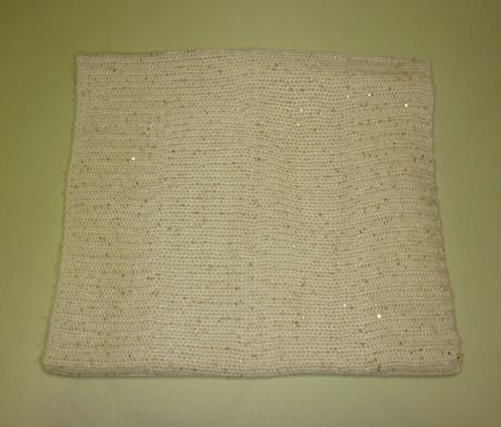 Krémový tunel se zlatými flitry h&m, h&m