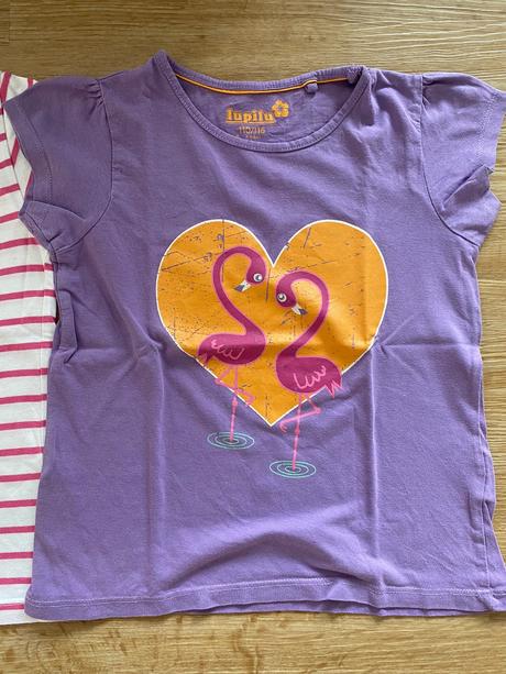 Dívčí trika s kr. rukávem - lupilu, vel. 110/116, lupilu,110