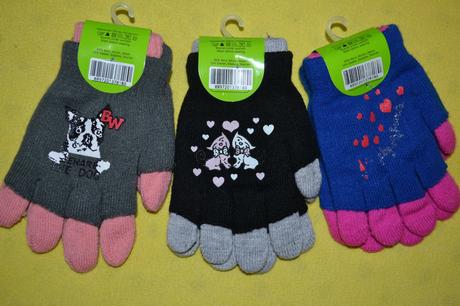 Oteplené dvojité strečové rukavice,v.110-122, 110 / 116 / 122