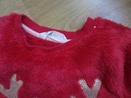 Heboučká chlupatková mikina se sobíkem a flitry, h&m,110