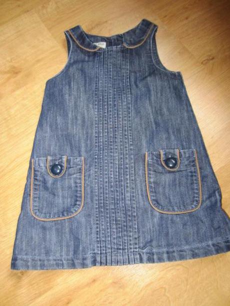 Peckovní džínová šatovka, sukně, next,98