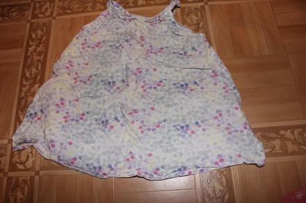 Dívčí plátěné šaty puntíky vel. 68 - 74, obaibi,68