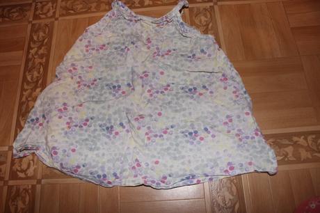 Dívčí plátěné šaty puntíky vel. 68 - 74, obaibi,68