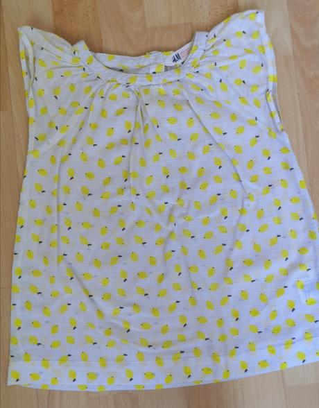 Citronkové tričko & tunika h&m vel. 122, h&m,122