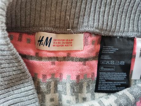 Sukně sukýnka pletená na zimu vel. 122 /128, h&m,122