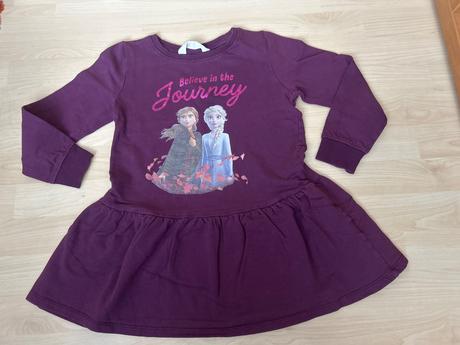 Mikinové šaty - frozen - anna a elsa, h&m,122