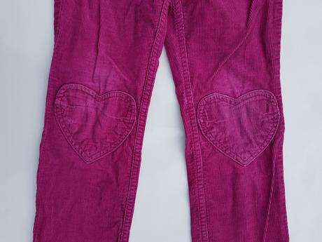 G41 dívčí manšestráky srdce vel. 110, h&m,110