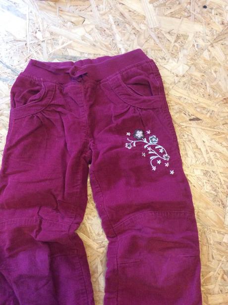 Vyteplené manšestrové kalhoty, c&a,116