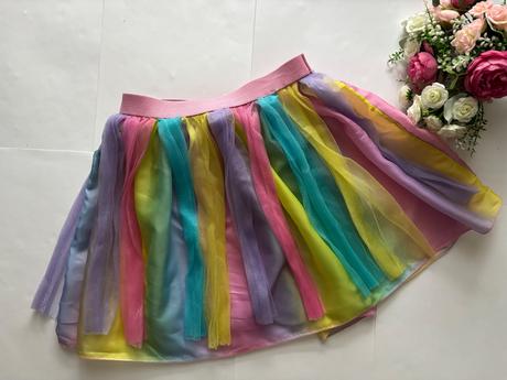 An25/ sukně tylová duhová - v.cca 6/10 let, george,116
