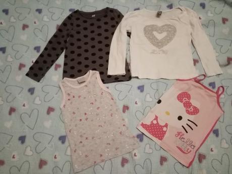 92 98 2x triko dl. rukáv 2x tílko, h&m,98