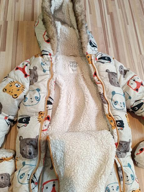 Zimní kombinéza s medvídky 92, f&f,92