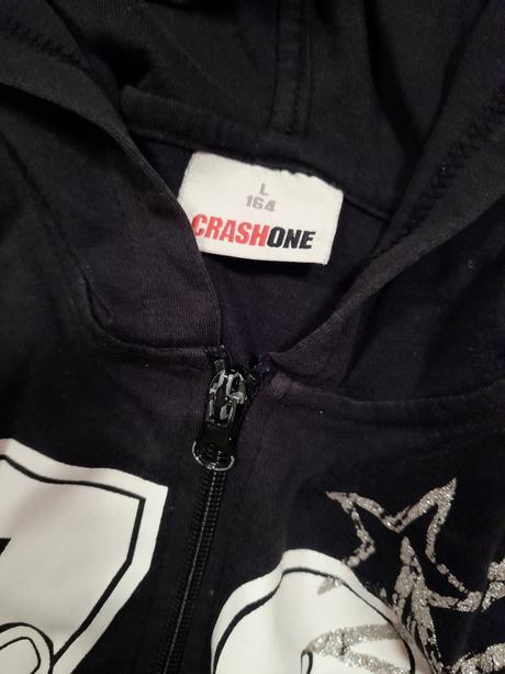 Mikina crashone černá s číslem 164, crashone,164
