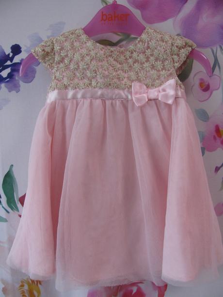 Sváteční tylové růžové šaty vel.3-6 měs., george,68