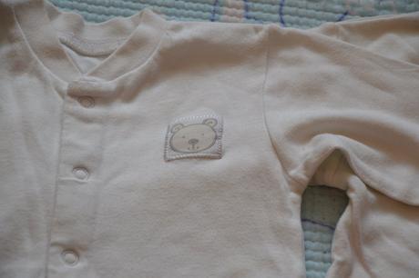 Bílý overálek s medvídkem, tesco,74