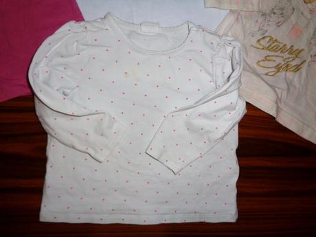 Čtvero triček s dlouhým rukávem pro holčičku, 68