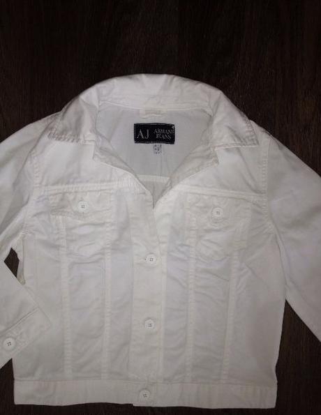Bílá bunda armani jeans, armani,s