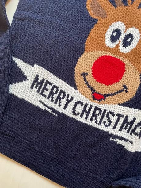 Vánoční svetr se sobem, vel pánská m, primark, m