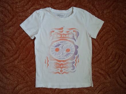 Bílé tričko triko krátký rukáv, 152