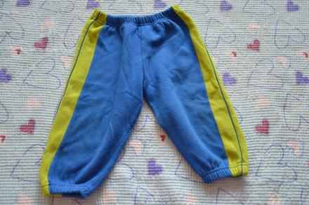 Modré tepláčky vel. 80/86/92, široké, na látkovky, 86