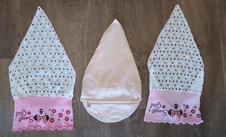 2xdívčí šátky s minnie,1xšáteček s kšiltem,vel.80, 80