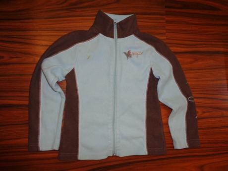 Modrohnědá flísová mikina, 128