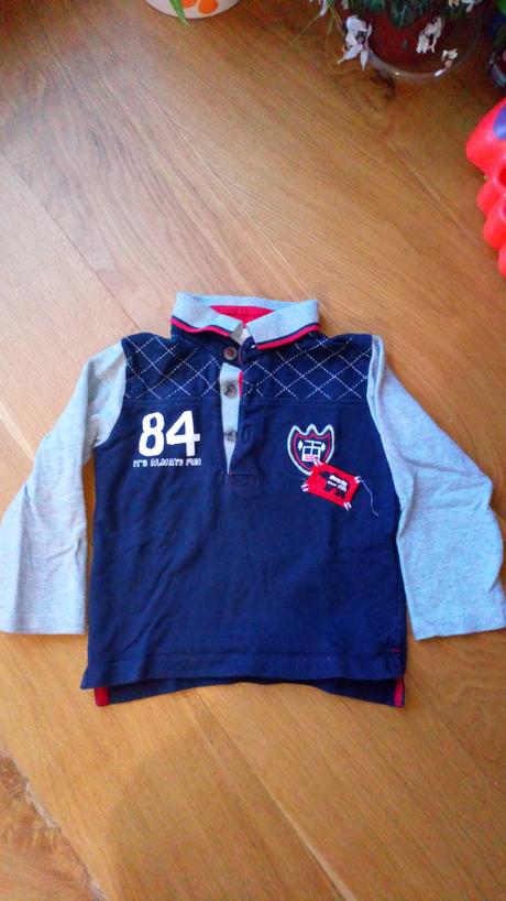 Tričko s dlouhým rukávem a límečkem, baby club,86
