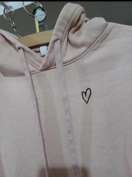 Starorůžová mikina s kapucí, h&m,158