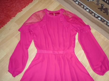 Šaty červené vel 36 spodnička, mohito,36 / 164