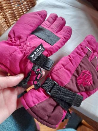 Rukavice prstové do sněhu růžové, 134
